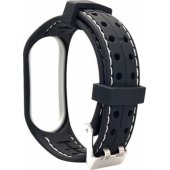 Xiaomi Mi Band 3/ 4 dirželis, juoda-balta
