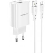 BN1 USB 2,1A + cable micro USB White