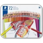 Staedtler Šešiakampiai spalvoti pieštukai, 72 spalvos, metalinėje pakuotėje