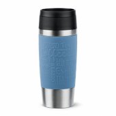 Emsa TRAVEL MUG Classic Thermo Mug (blue/ stainless steel, 0.36 liters)