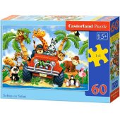 Castorland Puzzle Pluszaki na Safari 60 elementów (06793)