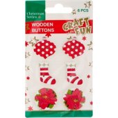 Craft with Fun CF OZDOBA BN DREW GUZIK SKARPETA 6SZT 48/ 288