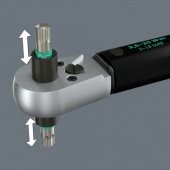 Wera dinamometrinis raktas su kiauriniu kvadratiniu sukliu Click-Torque Lock A