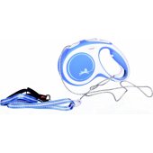 Flexi automatinis pavadėlis New Comfort M, virvinis, 5 m, mėlynas