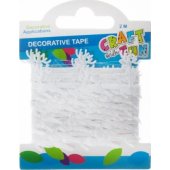 Craft with Fun dekoratyvinė juostelė su elniu 2M/ 2,5CM balta 12/ 288