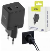 GaN PD QC ATC-01-30WAC 1x USB-C 1x USB-A 30W Black