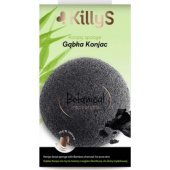 Killy`s KILLYS Botanical gąbka KONJAC do mycia twarzy z węglem Bambusa