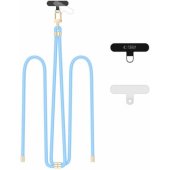 C7S Rope Crossbody Strap Baby Blue/ Gold