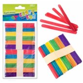 Craft with Fun Ozdoba dekoracyjna drewniane patyczki kolorowe (W 001C)