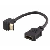 Adapter angled HDMI 1.4 0.2m Black