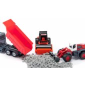Gift set road construction, toy vehicle