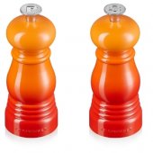 Druskos ir pipirų malūnėlių rinkinys 11cm oranžinis