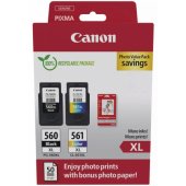 PG-560XL/ CL-561XL Color + Photo Paper Value Pack