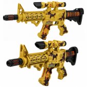 Toy Rifle Camouflage Scope Movable Silencer Lights Sounds 54 cm
