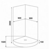 981-00 90x90x200cm