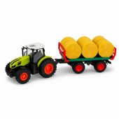 Remote Controlled RC Farm Tractor with Hay Bale Trailer and Lights 1:2
