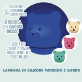 G2535 Bear įkraunamas silikoninis šviestuvas