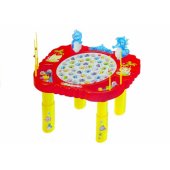 LeanToys Fish Catching Arcade Game Lights Red
