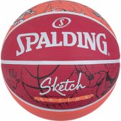 Spalding Street Sketch krepšinio kamuolys driblingui, raudonas, dydis 7