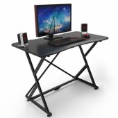 Žaidimų stalas kompiuteriui su kampiniu ergonominiu kraštu juodas 108460
