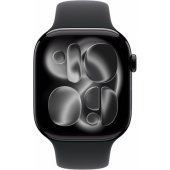 Watch Series 11 Cellular 42mm Jet Black / Black Sport Band - M/ L