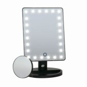 24 LED Touch Dimmable Makeup Mirror Black